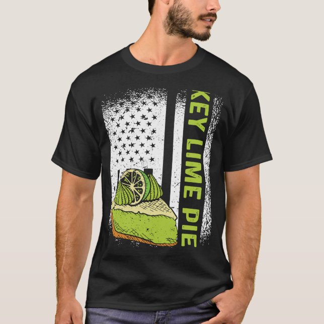 T-shirt Tranche de clé du pavillon des États-Unis (Devant)