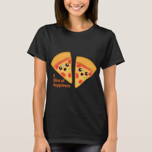 T-shirt Tranche de pizza avec citations