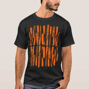 T-shirt Tranché et épicé - Orange sur foncé