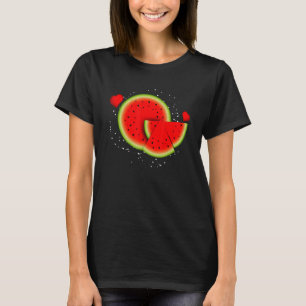 T-shirt Tranche Mignonne Pastèque Été Fruit Tropical Été