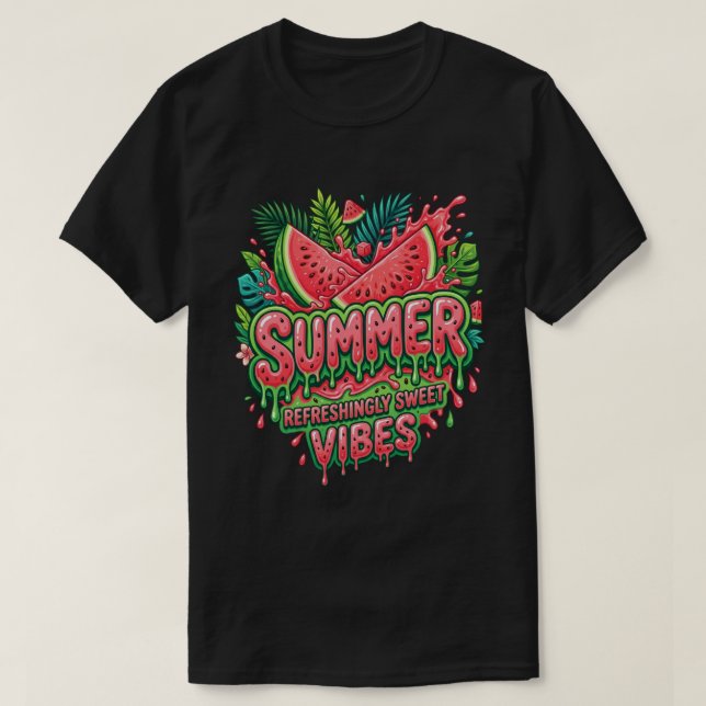 T-shirt Tranches de pastèque - ambiance pastèque estivale (Design devant)