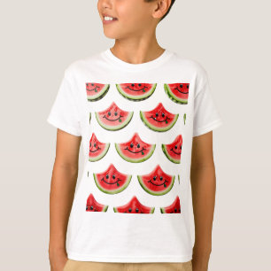 T-shirt Tranches de pastèque souriantes pour l'été