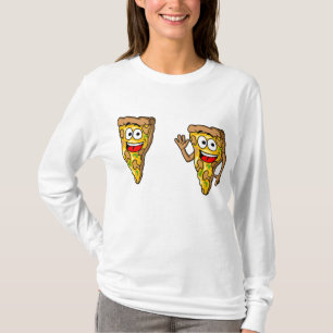 T-shirt Tranches de pizza aux champignons heureux