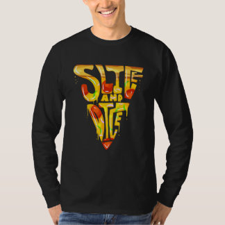 T-shirt Tranches Et Morceaux Fabriquant Pizza Topping Pour
