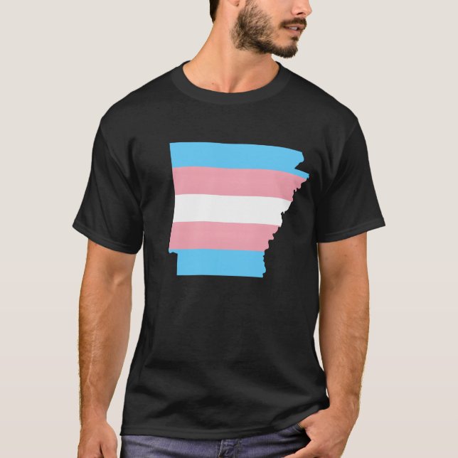T-shirt Trans Flag Arkansas LGBT Pride Support gift (Devant)