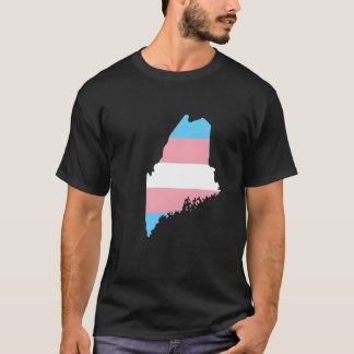 T-shirt Trans Flag Maine LGBT Pride Support funny