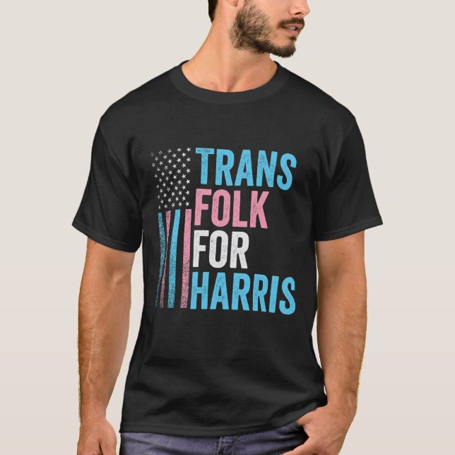 T-shirt Trans Folk Pour Harris Election Transgenre LGBT (Devant)