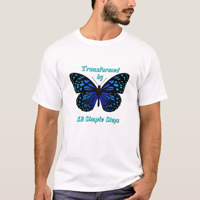 T-shirt Transformé par 12 étapes simples, AA, NA, Al-Anon (Devant)