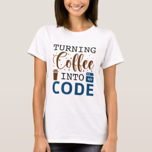 T-shirt Transformer Le Café En Code