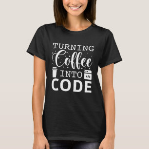 T-shirt Transformer le café en code
