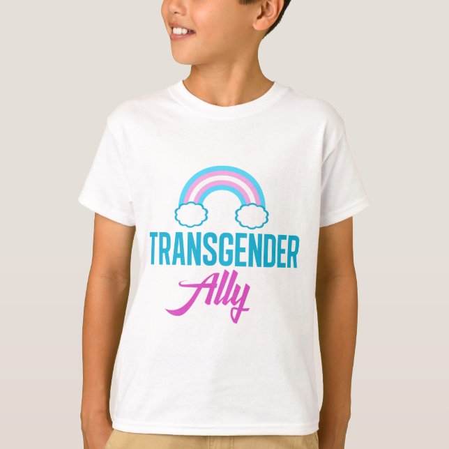 T-shirt Transgenre Ally mignon enfants (Devant)