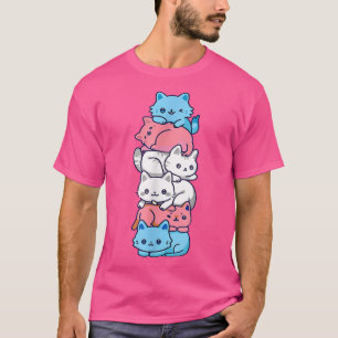 T-shirt Transgenre Pride Chat LGBT Trans Drapeau Chats mig