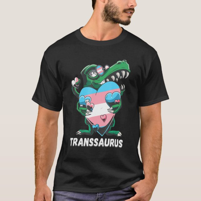 T-shirt Transgenre Rex Love Trans Pride Dino Lgbt Transse (Devant)