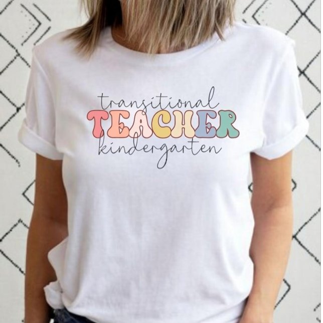 T-shirt Transitional Kindergarten Teacher Cute Pastel Gift (Créateur téléchargé)