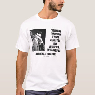 T-shirt Transmission économique de Nikola Tesla de