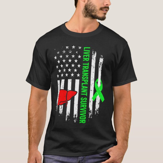 T-shirt Transplant le foie Survivant Guerrier Orgue Bénéfi (Devant)