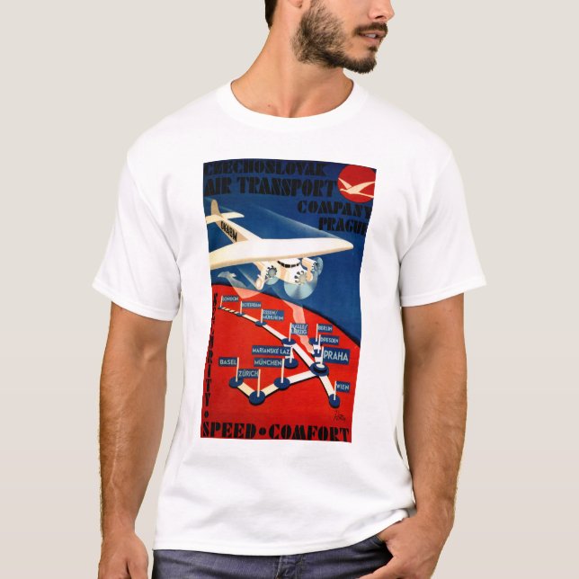 T-shirt Transport aérien tchèque (Devant)