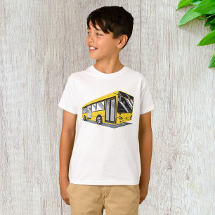 T-shirt Transport en commun de bus urbain jaune gras