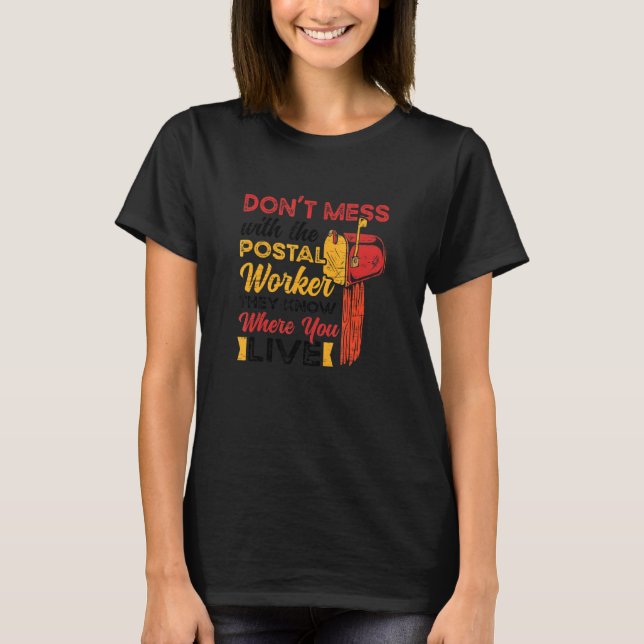 T-shirt Transporteur de courrier Mailman Postal Worker (Devant)