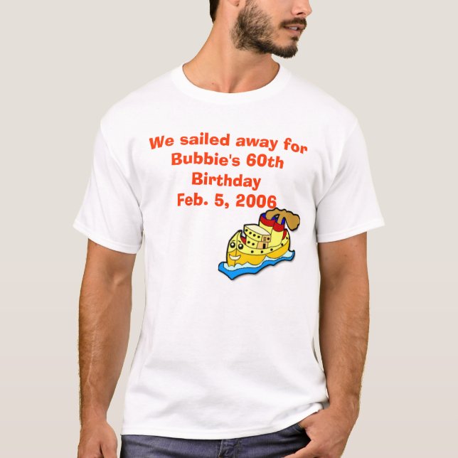 T-shirt transportez-vous, nous a navigué loin pour le (Devant)