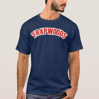 T-shirt trap woods font retro