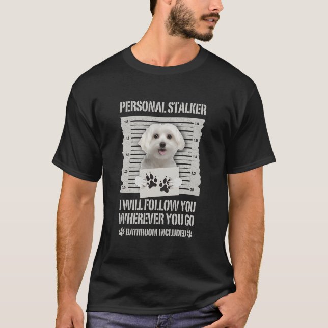 T-shirt Traqueur personnel maltais (Devant)