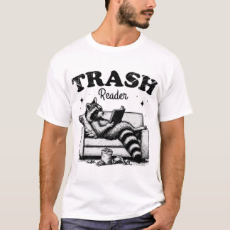 T-shirt Trash Reader Raccoon livre Lover Pun