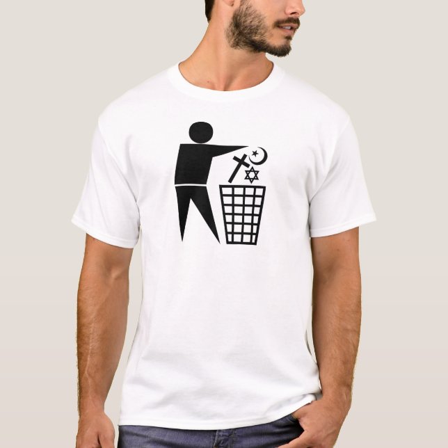 T-shirt Trash_Religion_b-on-w_no-site (Devant)