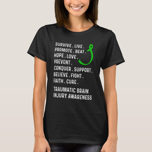 T-shirt Traumatic Brain Injury Survivor Beat Hope TBI Warr (Devant)