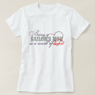 T-shirt Travail de la maman du marin de coeur
