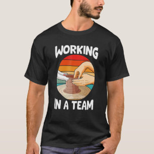 T-shirt Travail en équipe chat argile céramique poterie dr
