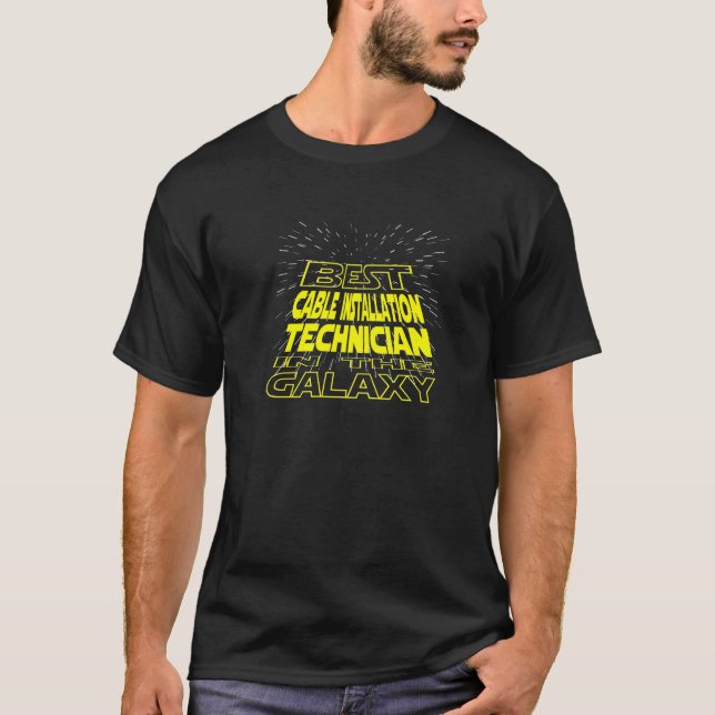 T-shirt Travail Galaxy Cool de technicien d'installation p (Devant)
