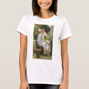 T-shirt Travail interrompu par Bouguereau, Angel Portrait