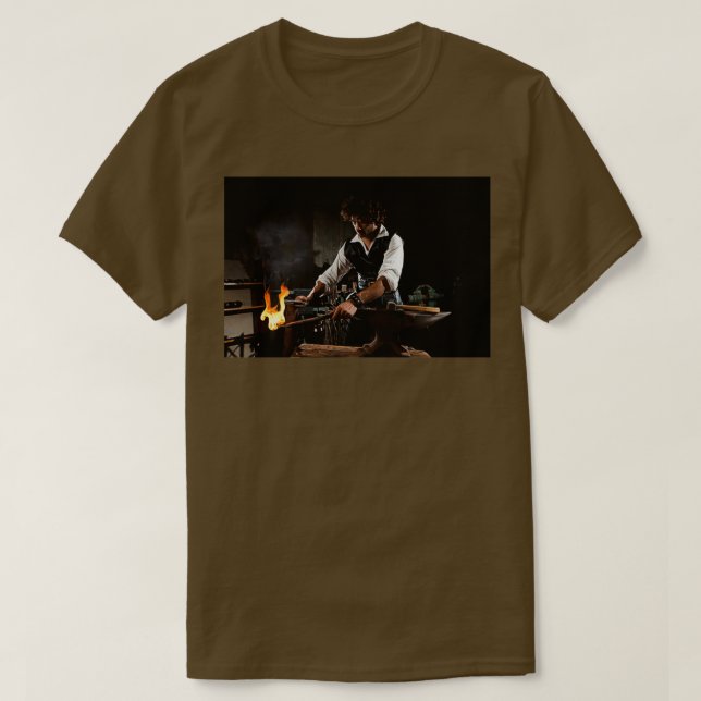 T-shirt Travail manuel de style ancien forgeron Moyen âge  (Design devant)