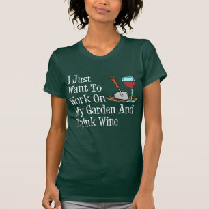 T-shirt Travail sur le vin de jardin et de boissons (SUR