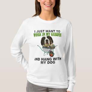 T-shirt Travailler Dans Mon Jardin & Hang W Saint Bernard