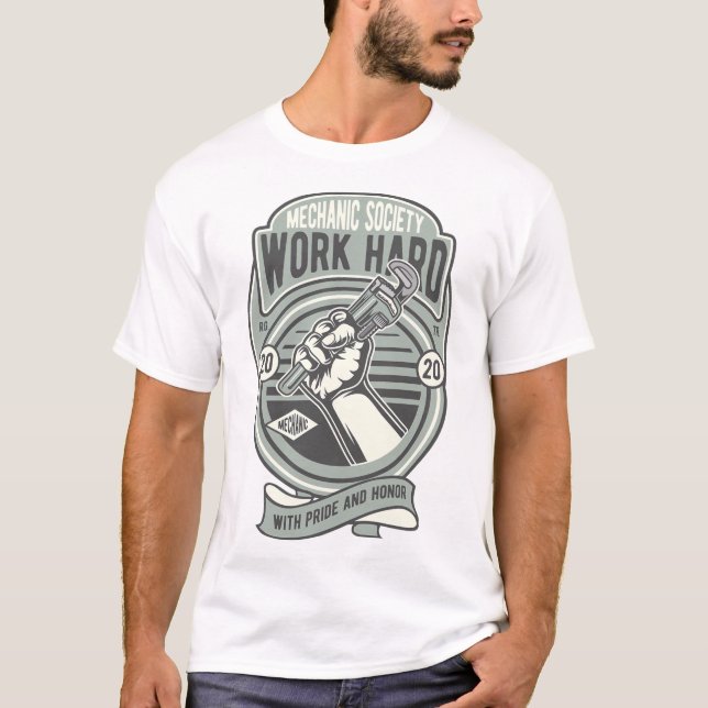 T-shirt Travailler dur (Devant)