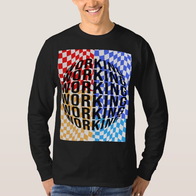 T-shirt Travailler est mon hobby (Devant)