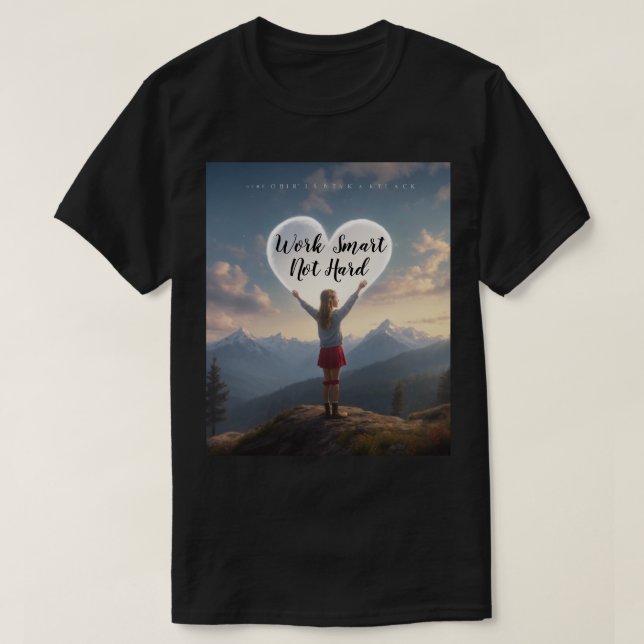 T-shirt travailler intelligent pas dur (Design devant)