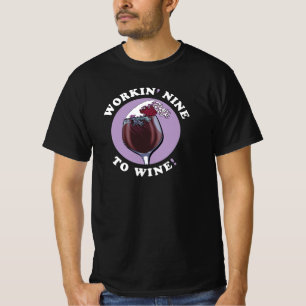 T-shirt Travailler Neuf À Vin Citation pour les amateurs