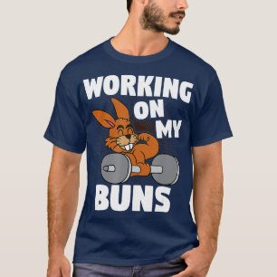 T-shirt Travailler Sur Mes Buns Bunny De Pâques Salle De F