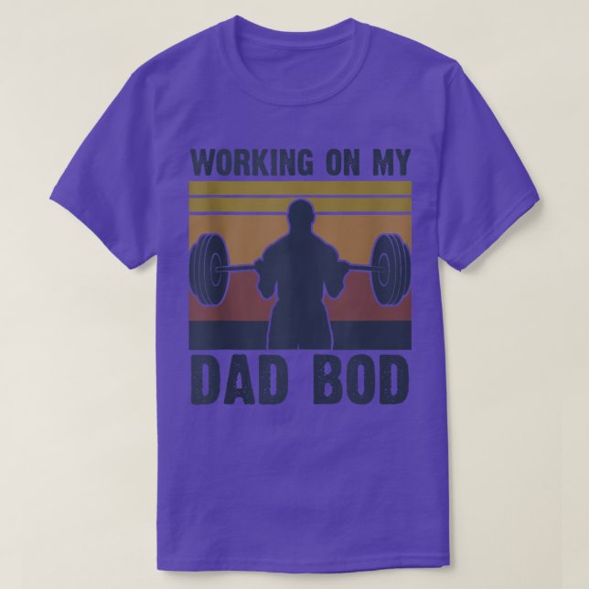 T-shirt Travailler Sur Mon Papa BodFunny GymFor Men Papa T (Design devant)