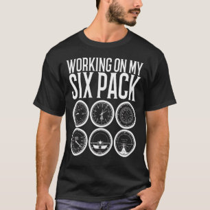 T-shirt Travailler Sur Mon Six Pack Pour Pilote Aviateur