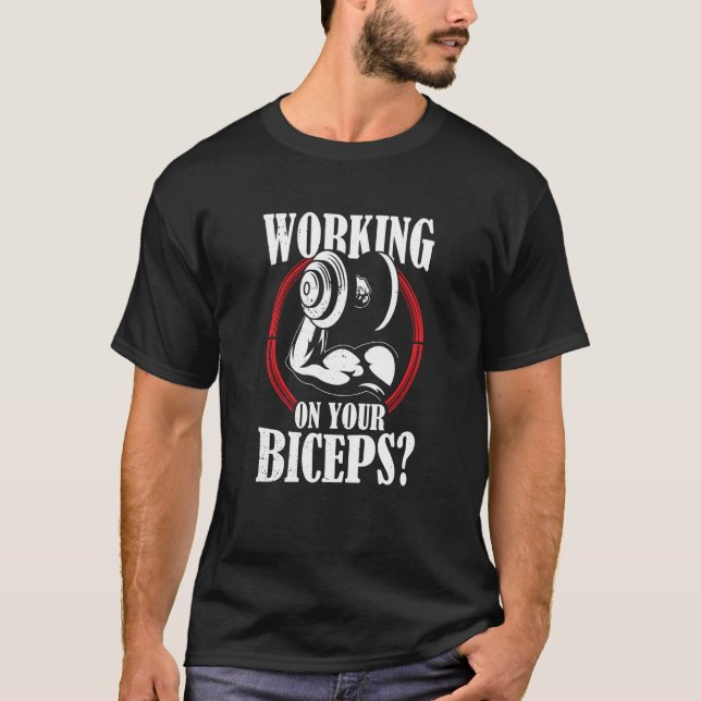 T-shirt Travailler Sur Vos Biceps Entraînement Dit Curl Mu (Devant)