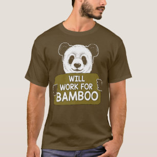 T-shirt Travaillera pour Bamboo Panda Bear pour les hommes