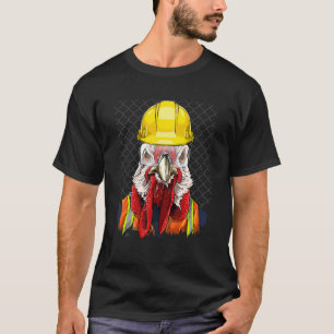 T-shirt Travailleur de la construction Poulet Ouvrier Anim