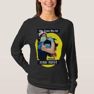 T-shirt Travailleur de première ligne hindou fier Infirmiè