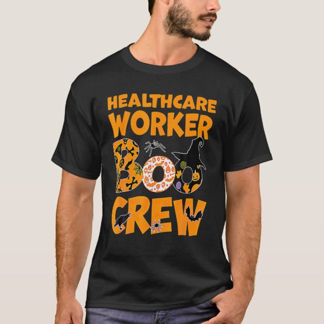 T-shirt Travailleur de santé amusant Boo Crew Nurse Hallow (Devant)
