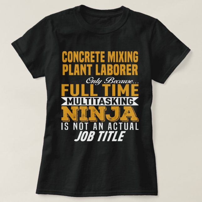 T-shirt Travailleur Plante de mélange de béton (Design devant)