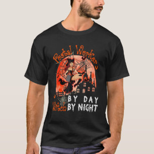 T-shirt Travailleur Postal Le Jour Sorcière La Nuit Hallow